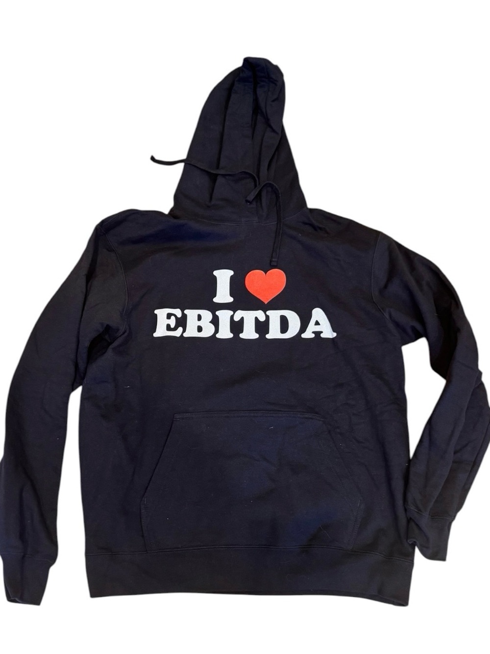I Heart Ebitda Accounting Sweatshirt Hoodie Black L Unisex
